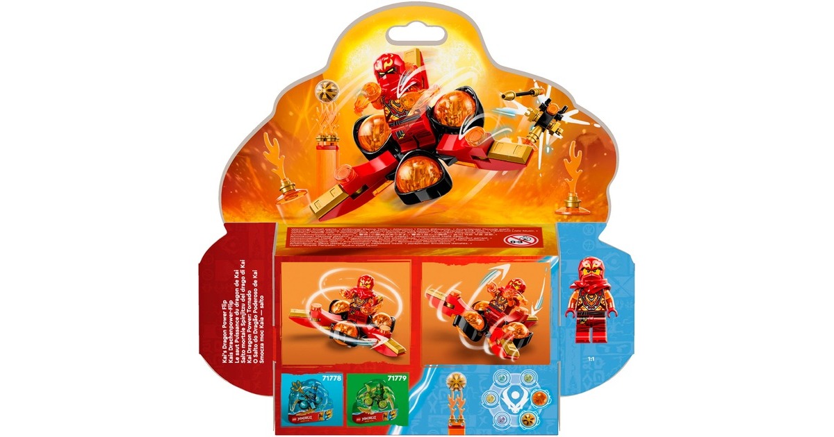 LEGO 71777 Ninjago Kais Drachenpower-Spinjitzu-Flip, Konstruktionsspielzeug