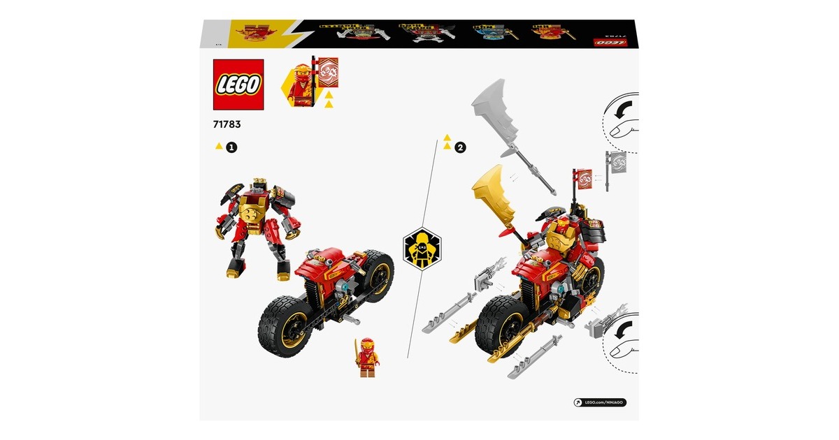 LEGO 71783 Ninjago Kais Mech-Bike EVO, Konstruktionsspielzeug