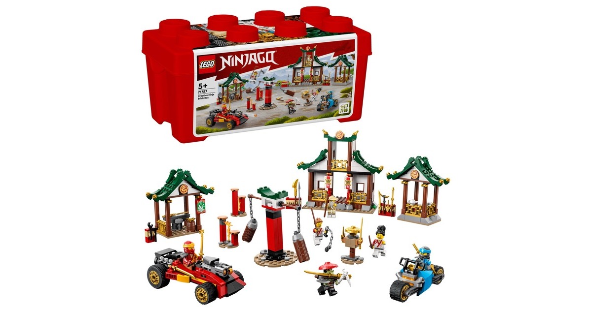 LEGO 71787 Ninjago Kreative Ninja Steinebox, Konstruktionsspielzeug
