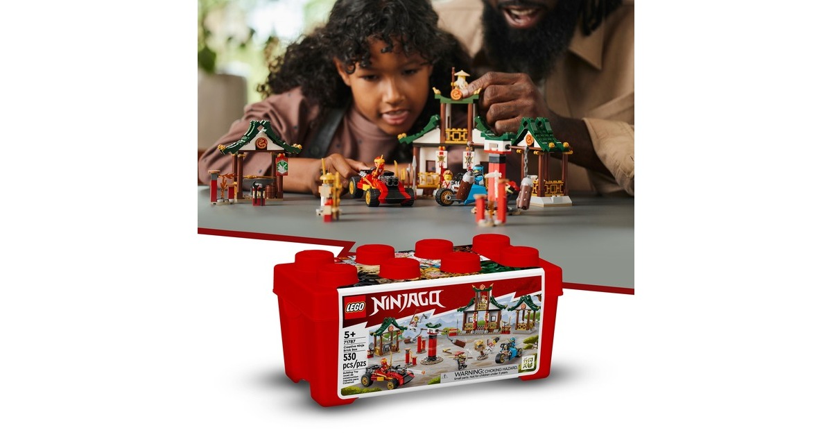 LEGO 71787 Ninjago Kreative Ninja Steinebox, Konstruktionsspielzeug