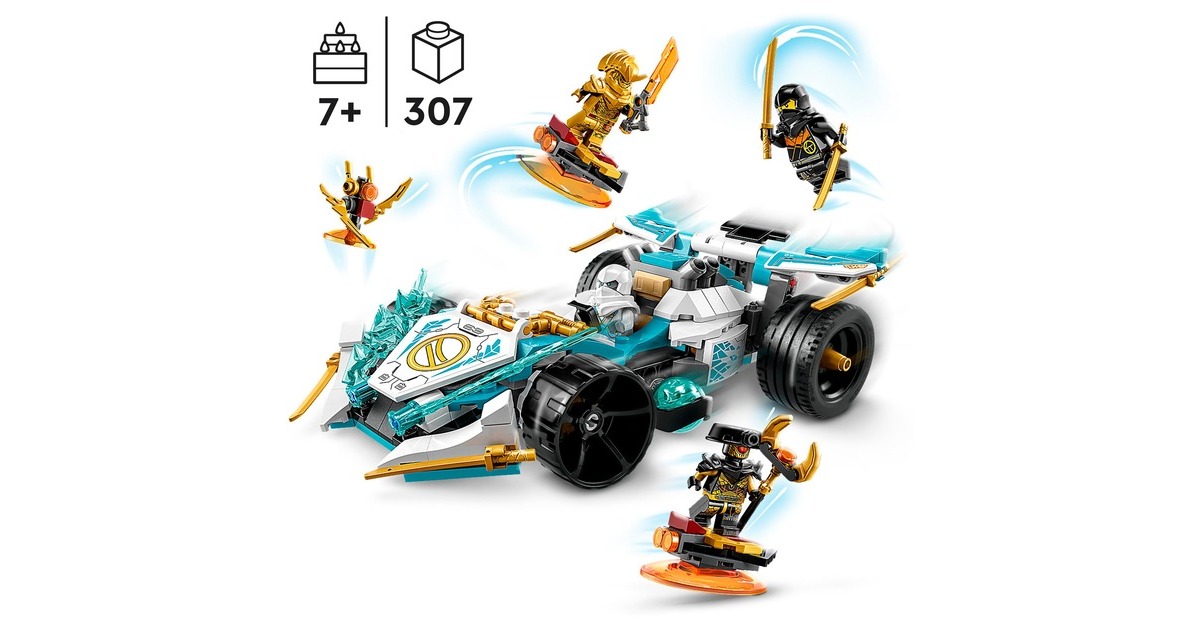LEGO 71791 Ninjago Zanes Drachenpower-Spinjitzu-Rennwagen, Konstruktionsspielzeug