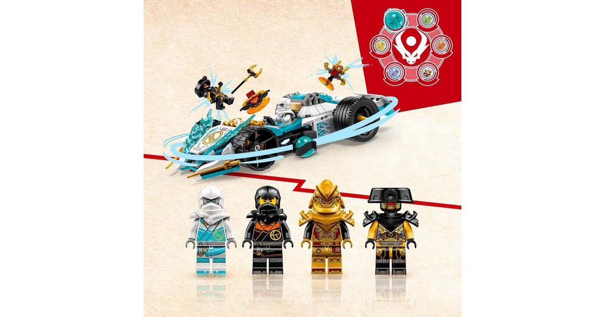 LEGO 71791 Ninjago Zanes Drachenpower-Spinjitzu-Rennwagen, Konstruktionsspielzeug
