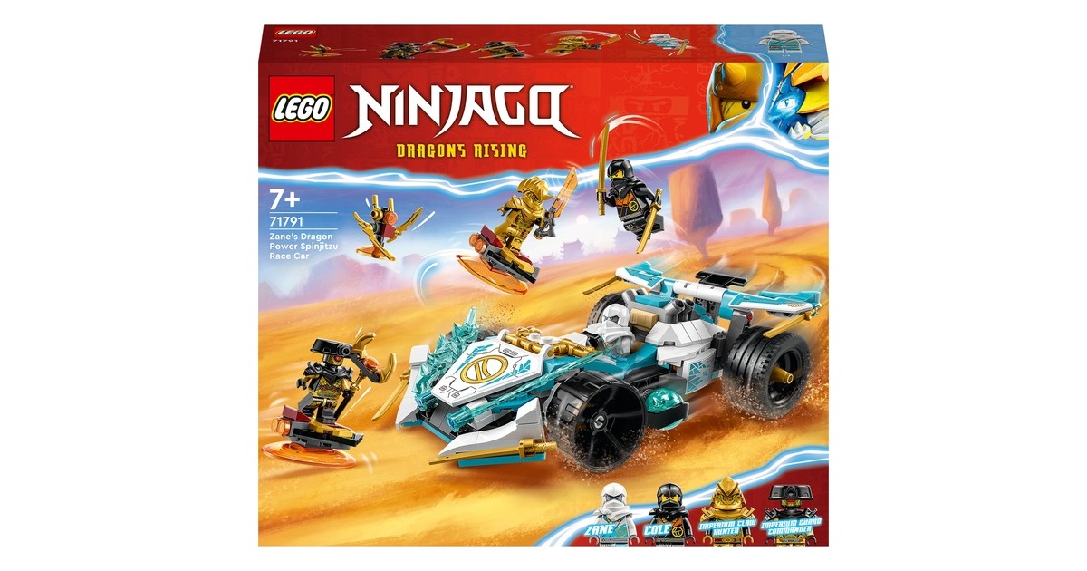 LEGO 71791 Ninjago Zanes Drachenpower-Spinjitzu-Rennwagen, Konstruktionsspielzeug