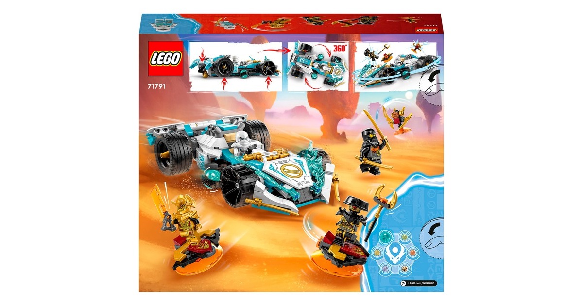 LEGO 71791 Ninjago Zanes Drachenpower-Spinjitzu-Rennwagen, Konstruktionsspielzeug