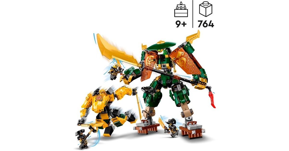LEGO 71794 Ninjago Lloyds und Arins Training-Mechs, Konstruktionsspielzeug