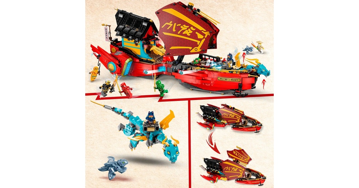 LEGO 71797 Ninjago Ninja-Flugsegler im Wettlauf mit der Zeit, Konstruktionsspielzeug