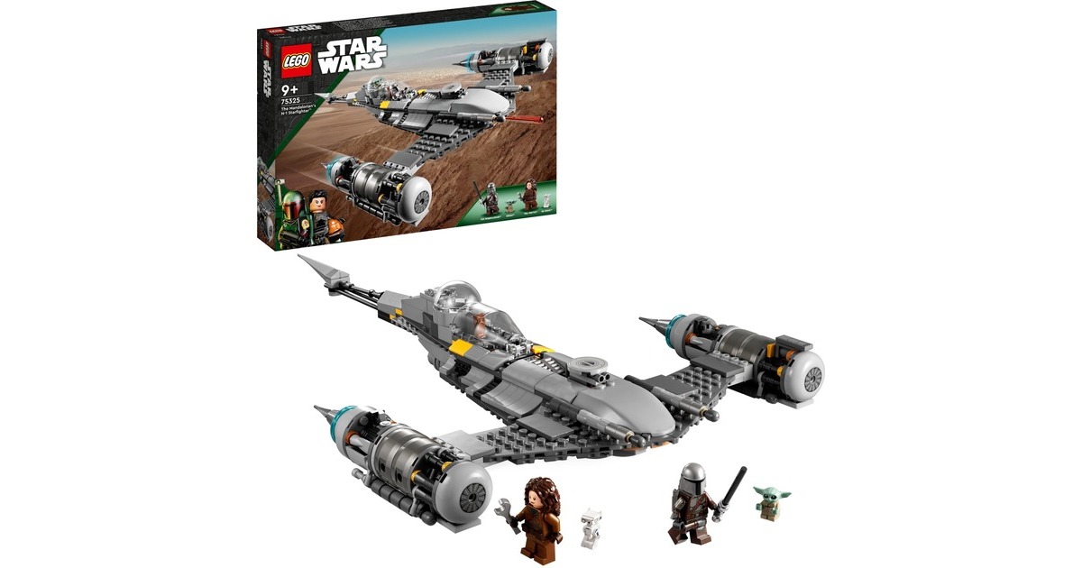 LEGO 75325 Star Wars Der N-1 Starfighter des Mandalorianers, Konstruktionsspielzeug(aus Das Buch von Boba Fett, Spielzeug zum Bauen, Set mit Figur des Baby Yoda)