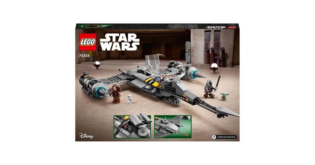 LEGO 75325 Star Wars Der N-1 Starfighter des Mandalorianers, Konstruktionsspielzeug(aus Das Buch von Boba Fett, Spielzeug zum Bauen, Set mit Figur des Baby Yoda)