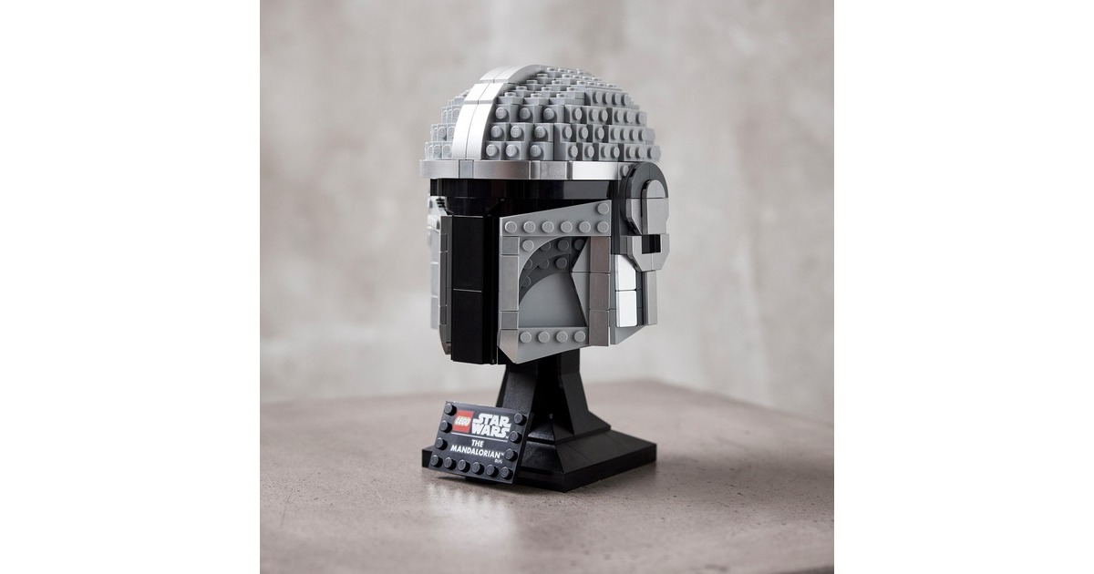 LEGO 75328 Star Wars Mandalorianer Helm, Konstruktionsspielzeug(Sammlerstück und ein tolles Geschenk für Erwachsene, Bausatz, Zimmer-Deko)