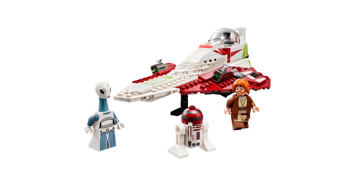 LEGO 75333 Star Wars Obi-Wan Kenobis Jedi Starfighter, Konstruktionsspielzeug(Set zum Bauen mit Taun We, Droidenfigur und Lichtschwert, Angriff der Klonkrieger Set)