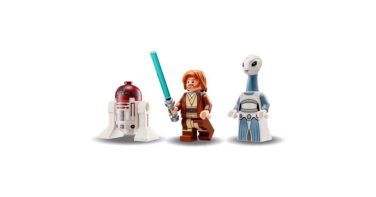 LEGO 75333 Star Wars Obi-Wan Kenobis Jedi Starfighter, Konstruktionsspielzeug(Set zum Bauen mit Taun We, Droidenfigur und Lichtschwert, Angriff der Klonkrieger Set)