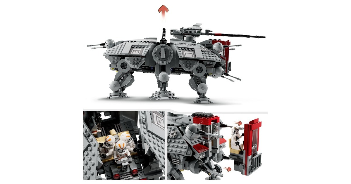 LEGO 75337 Star Wars AT-TE Walker, Konstruktionsspielzeug(Die Rache der Sith-Set mit Minifiguren)