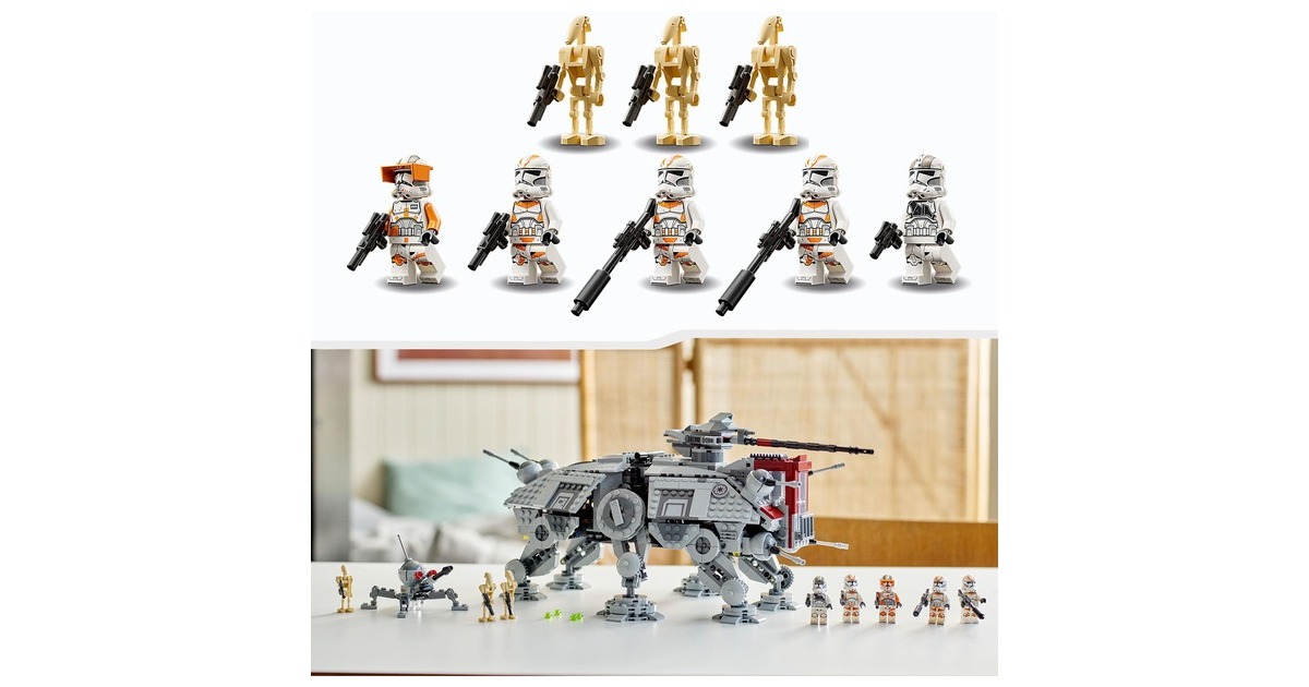 LEGO 75337 Star Wars AT-TE Walker, Konstruktionsspielzeug(Die Rache der Sith-Set mit Minifiguren)