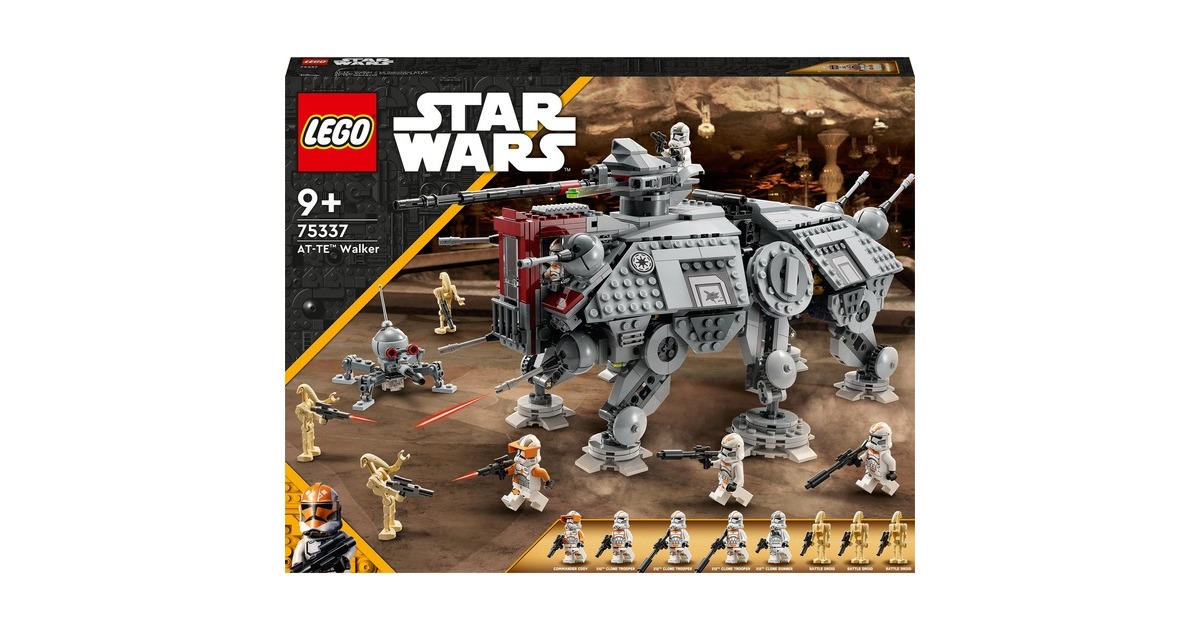 LEGO 75337 Star Wars AT-TE Walker, Konstruktionsspielzeug(Die Rache der Sith-Set mit Minifiguren)