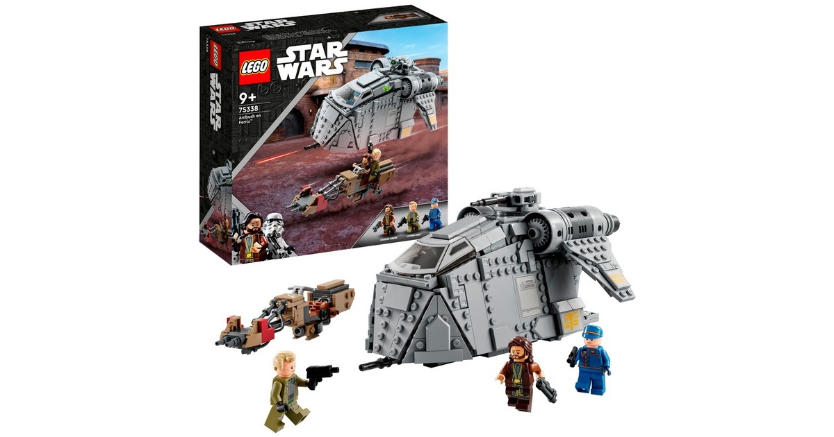 LEGO 75338 Star Wars Überfall auf Ferrix, Konstruktionsspielzeug(Andor Set, mit Mobilem Tac-Pod, Speeder Bike und 3 Minifiguren, Outlet)