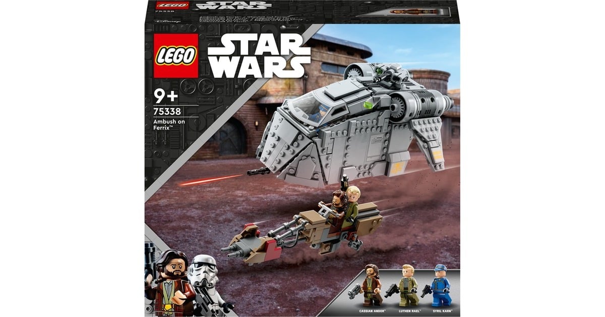 LEGO 75338 Star Wars Überfall auf Ferrix, Konstruktionsspielzeug(Andor Set, mit Mobilem Tac-Pod, Speeder Bike und 3 Minifiguren)