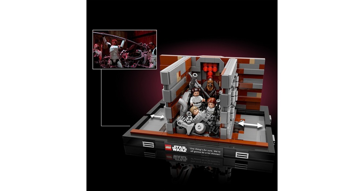 LEGO 75339 Star Wars Müllpresse im Todesstern – Diorama, Konstruktionsspielzeug