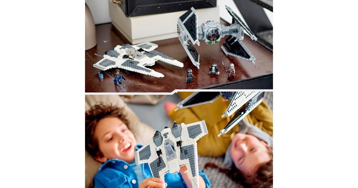 LEGO 75348 Star Wars Mandalorianischer Fang Fighter vs. TIE Interceptor, Konstruktionsspielzeug