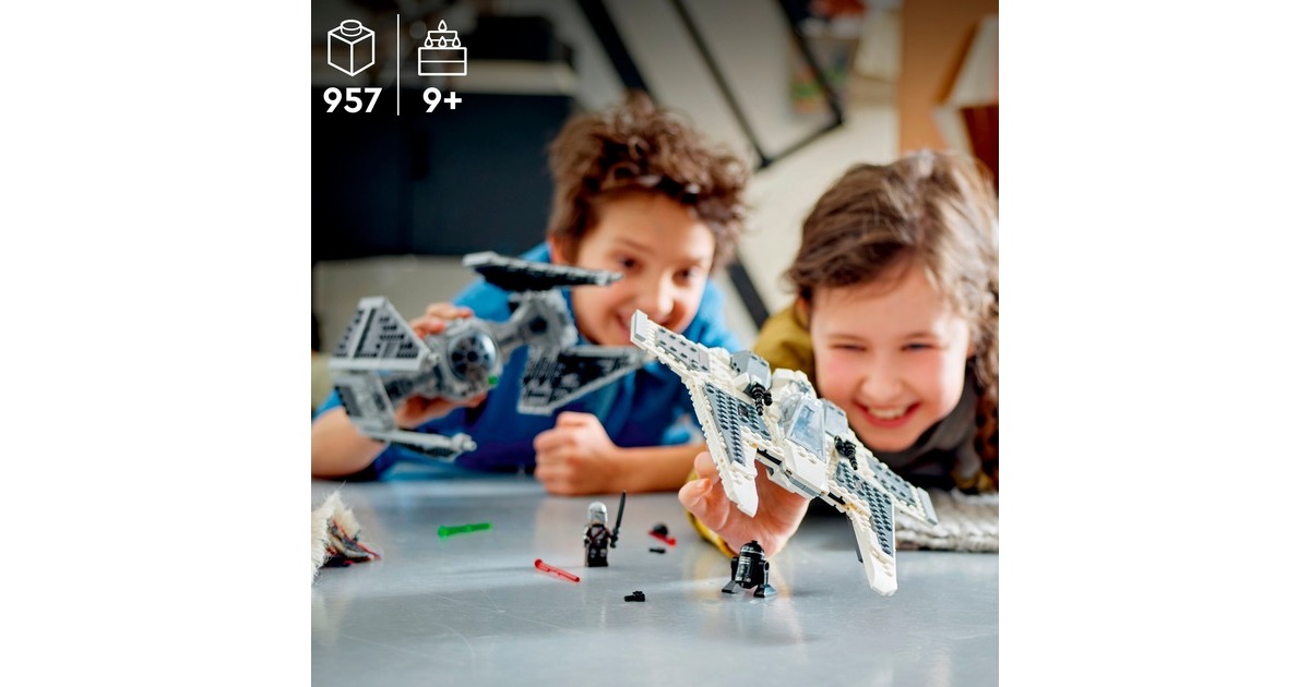 LEGO 75348 Star Wars Mandalorianischer Fang Fighter vs. TIE Interceptor, Konstruktionsspielzeug