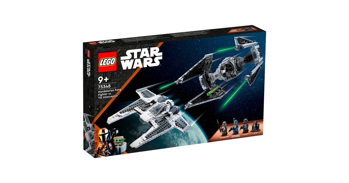 LEGO 75348 Star Wars Mandalorianischer Fang Fighter vs. TIE Interceptor, Konstruktionsspielzeug
