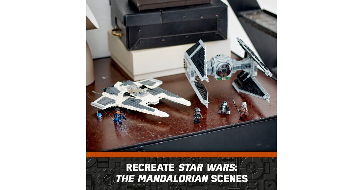LEGO 75348 Star Wars Mandalorianischer Fang Fighter vs. TIE Interceptor, Konstruktionsspielzeug
