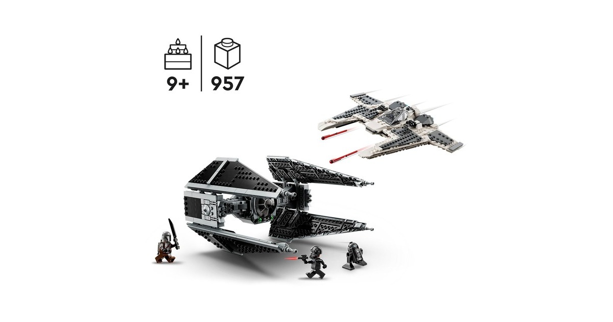 LEGO 75348 Star Wars Mandalorianischer Fang Fighter vs. TIE Interceptor, Konstruktionsspielzeug