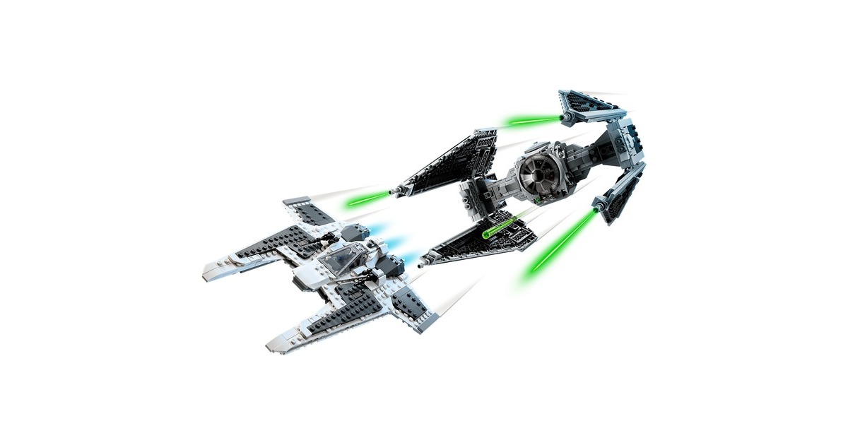 LEGO 75348 Star Wars Mandalorianischer Fang Fighter vs. TIE Interceptor, Konstruktionsspielzeug