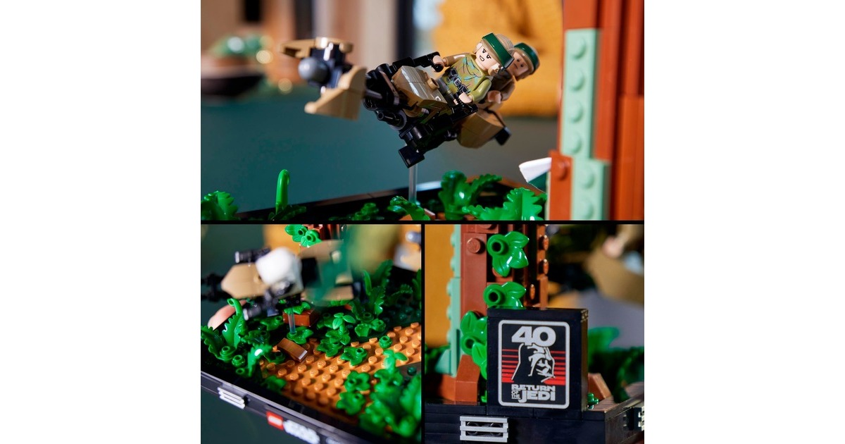 LEGO 75353 Star Wars Verfolgungsjagd auf Endor - Diorama, Konstruktionsspielzeug