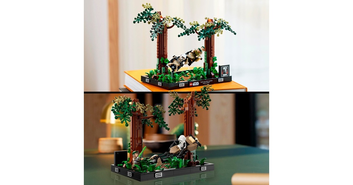 LEGO 75353 Star Wars Verfolgungsjagd auf Endor - Diorama, Konstruktionsspielzeug