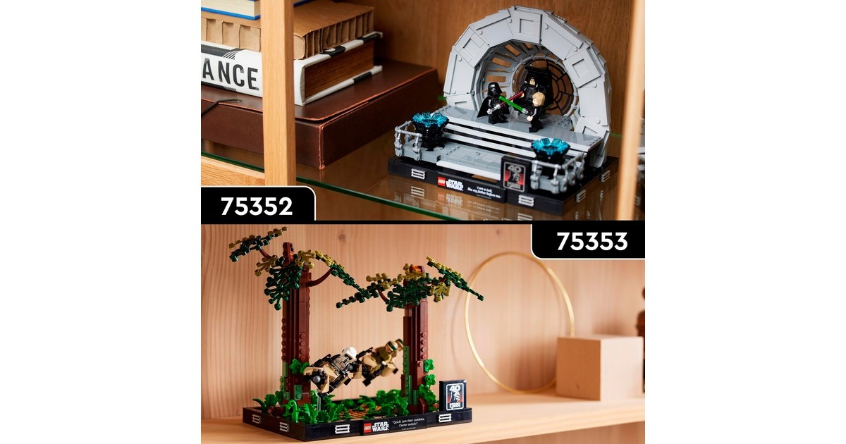 LEGO 75353 Star Wars Verfolgungsjagd auf Endor - Diorama, Konstruktionsspielzeug