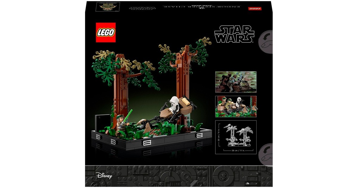 LEGO 75353 Star Wars Verfolgungsjagd auf Endor - Diorama, Konstruktionsspielzeug