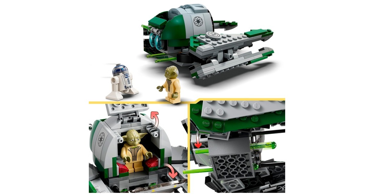 LEGO 75360 Star Wars Yodas Jedi Starfighter, Konstruktionsspielzeug