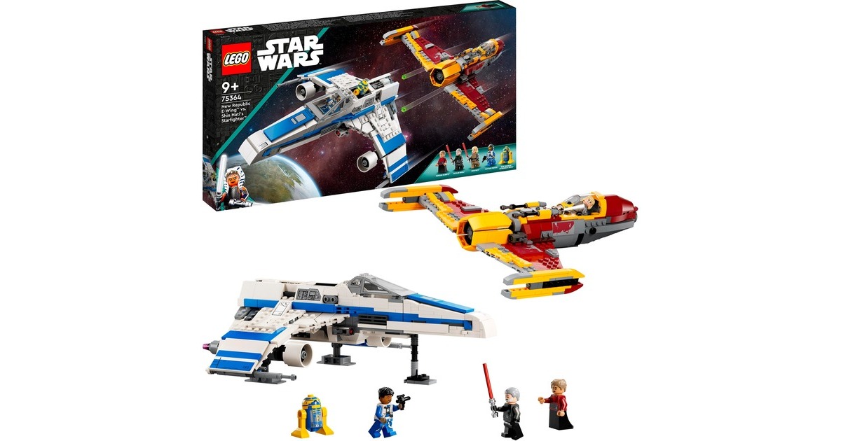 LEGO 75364 Star Wars New Republic E-Wing vs. Shin Hatis Starfighter, Konstruktionsspielzeug