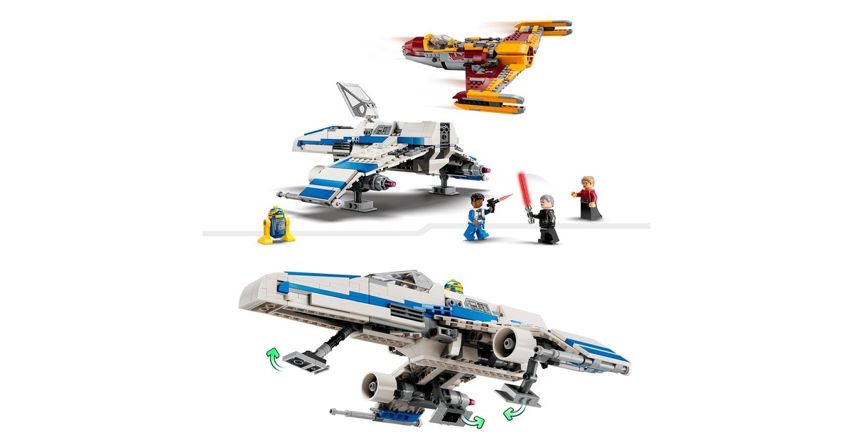 LEGO 75364 Star Wars New Republic E-Wing vs. Shin Hatis Starfighter, Konstruktionsspielzeug