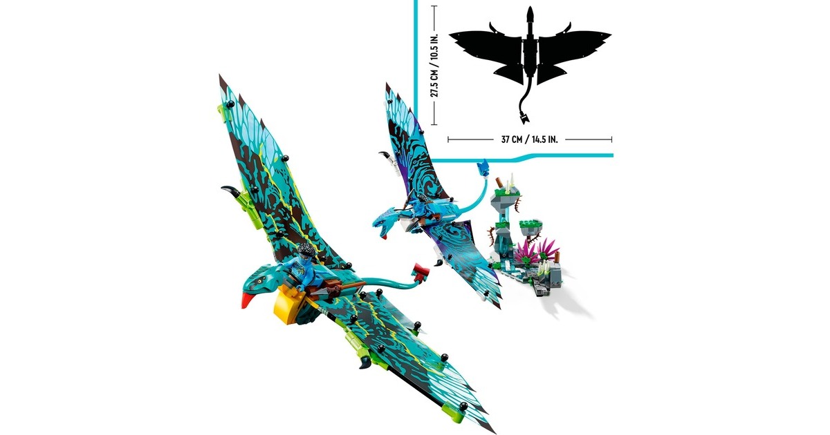 LEGO 75572 Avatar Jake und Neytiris erster Flug auf einem Banshee, Konstruktionsspielzeug