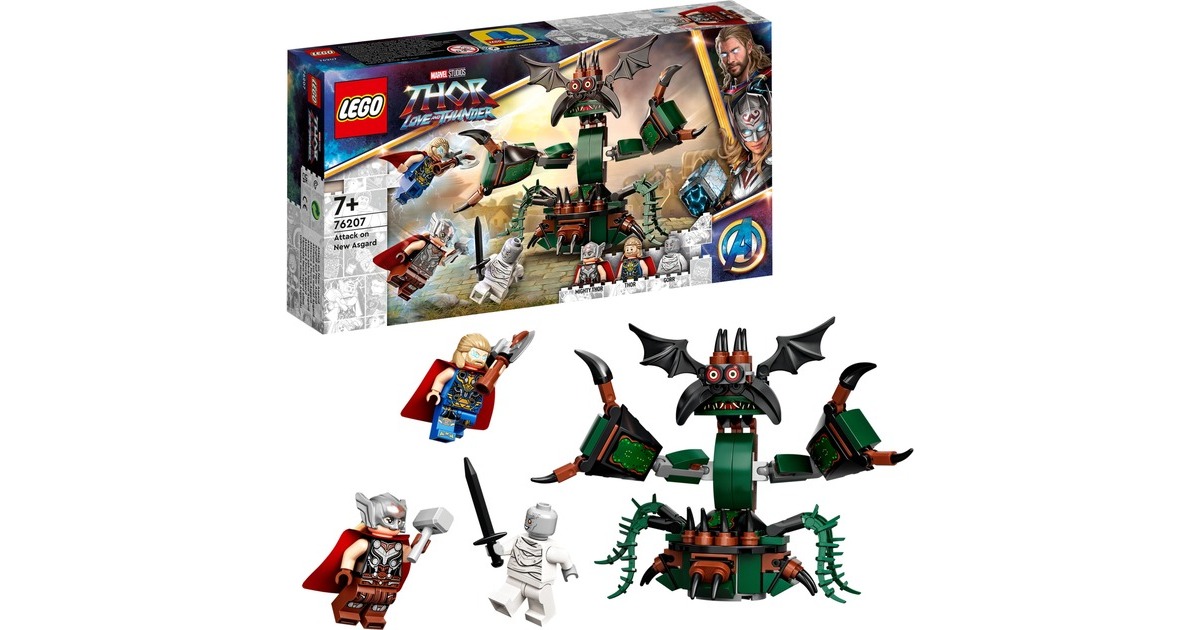 LEGO 76207 Marvel Super Heroes Angriff auf New Asgard, Konstruktionsspielzeug