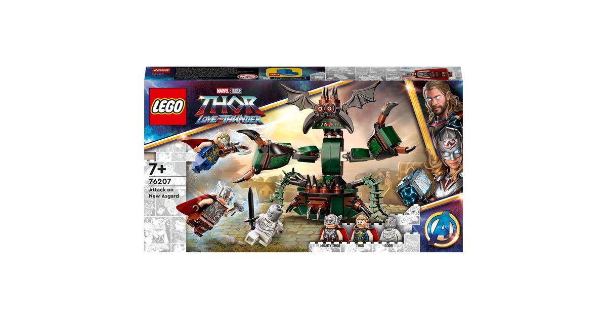 LEGO 76207 Marvel Super Heroes Angriff auf New Asgard, Konstruktionsspielzeug