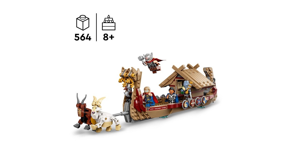 LEGO 76208 Marvel Super Heroes Das Ziegenboot, Konstruktionsspielzeug