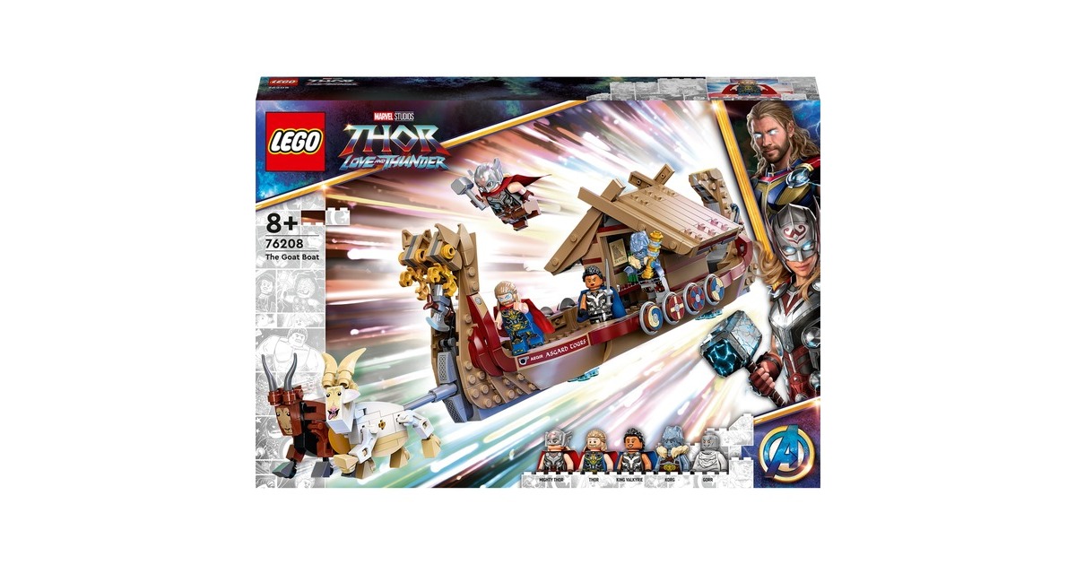 LEGO 76208 Marvel Super Heroes Das Ziegenboot, Konstruktionsspielzeug