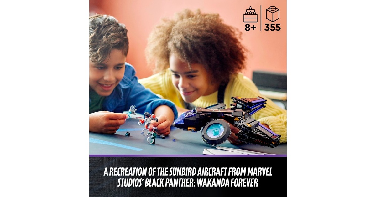 LEGO 76211 Marvel Super Heroes Shuris Sonnenvogel, Konstruktionsspielzeug