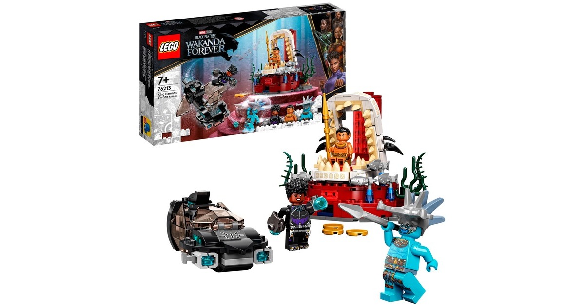 LEGO 76213 Marvel Super Heroes König Namors Thronsaal, Konstruktionsspielzeug
