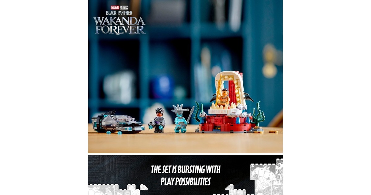 LEGO 76213 Marvel Super Heroes König Namors Thronsaal, Konstruktionsspielzeug