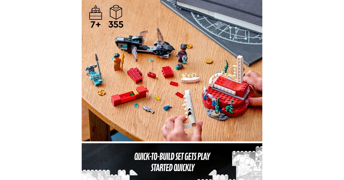 LEGO 76213 Marvel Super Heroes König Namors Thronsaal, Konstruktionsspielzeug