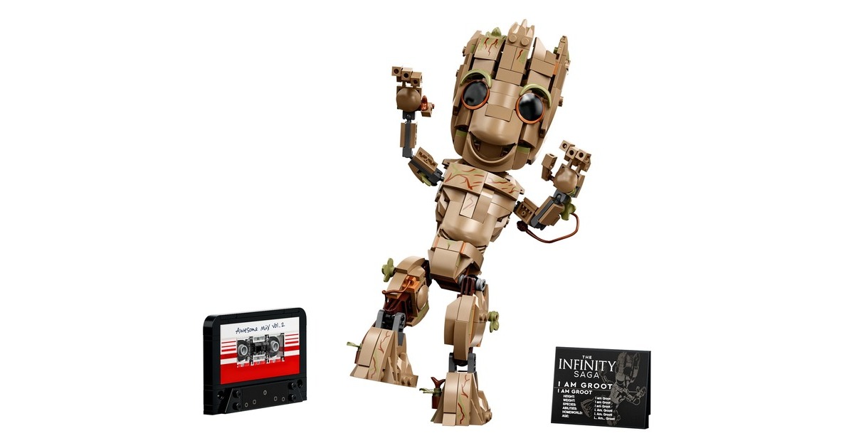 LEGO 76217 Marvel Super Heroes - Ich bin Groot, Konstruktionsspielzeug(Baubare Baby Groot-Figur)