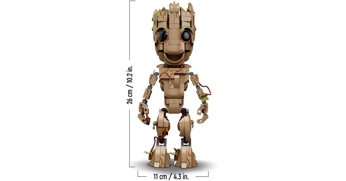 LEGO 76217 Marvel Super Heroes - Ich bin Groot, Konstruktionsspielzeug(Baubare Baby Groot-Figur)