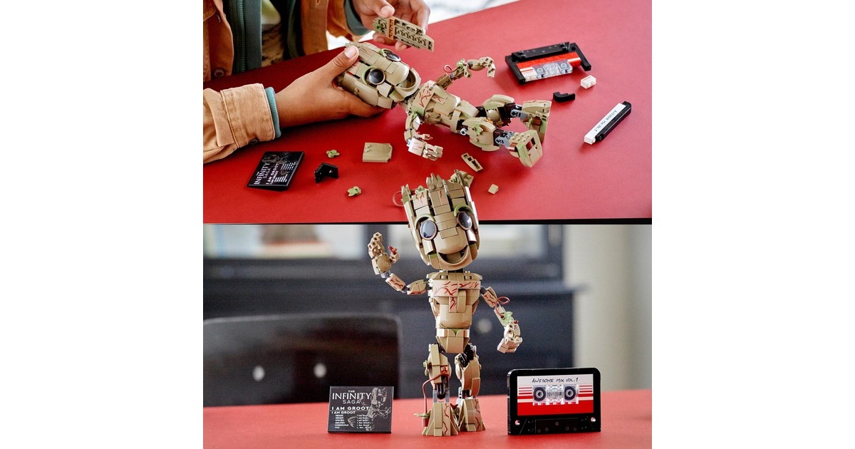 LEGO 76217 Marvel Super Heroes - Ich bin Groot, Konstruktionsspielzeug(Baubare Baby Groot-Figur)