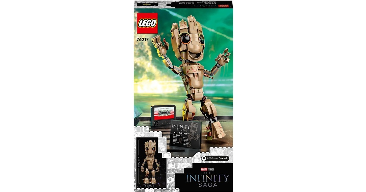 LEGO 76217 Marvel Super Heroes - Ich bin Groot, Konstruktionsspielzeug(Baubare Baby Groot-Figur)