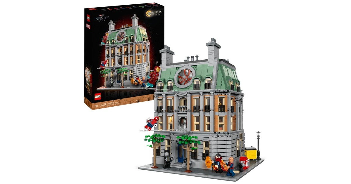 LEGO 76218 Marvel Super Heroes Sanctum Sanctorum, Konstruktionsspielzeug(3-stöckiges Modular Building Set mit Doctor Strange und Iron Man Minifiguren)