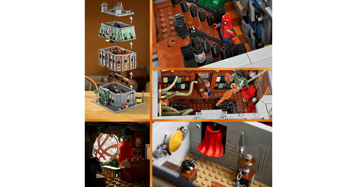 LEGO 76218 Marvel Super Heroes Sanctum Sanctorum, Konstruktionsspielzeug(3-stöckiges Modular Building Set mit Doctor Strange und Iron Man Minifiguren)