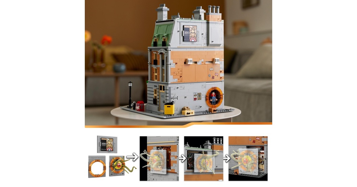 LEGO 76218 Marvel Super Heroes Sanctum Sanctorum, Konstruktionsspielzeug(3-stöckiges Modular Building Set mit Doctor Strange und Iron Man Minifiguren)